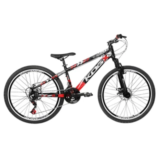 Bicicleta Infantil aro 26 KOG Freeride 18v Rebaixada 26 Disco Tipo Viking X25 Preto Vermelho em Oferta na Shopee