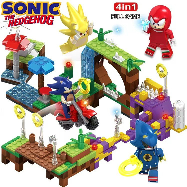 Brinquedo Bloco De Construção Hedgehog Sonic the 4 em 1 Mouse ...