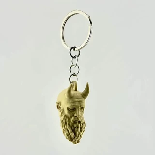 Chaveiro Cabeça Mimir God of War Com Argola Resistente Geek Games Qualidade Acabamento Detalhado
