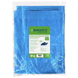 Lona Azul Menegotti 12x10 Metros Feita de Polietileno com 100 Micras e Total Impermeabilidade em Oferta na Shopee