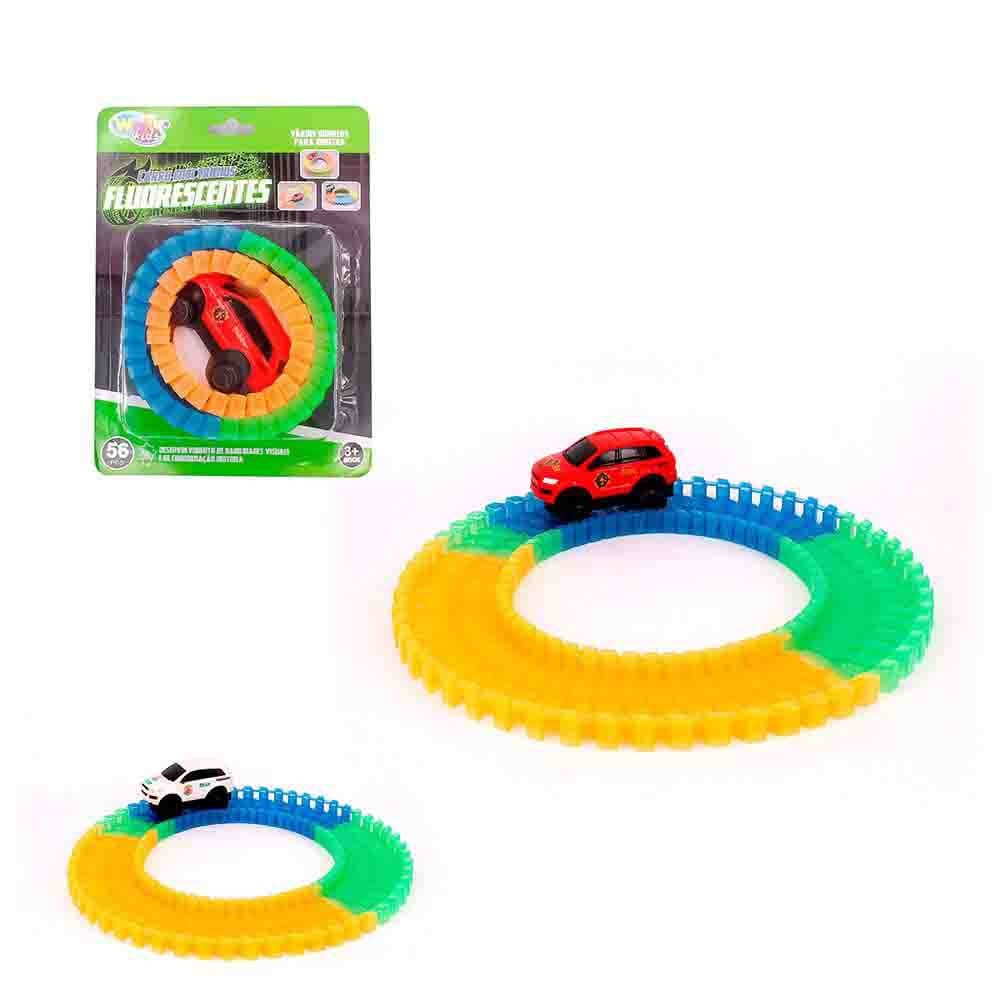 Pista Carro de Brinquedo com Trilhos Racing Circle 56 peças | Shopee Brasil