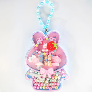 Kit Acessórios Infantil Pulseira Anel Presilha Xuxinha e Miçangas para Fazer Pulseiras
