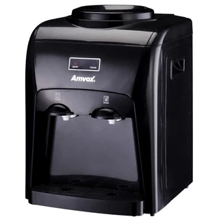 Bebedouro de mesa refrigerado eletrônico - preto - ABB 240 - Amvox (110V/220V)