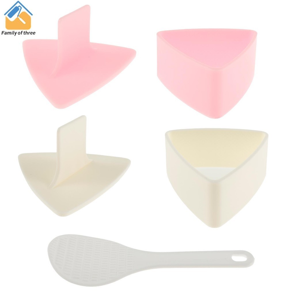 2 Pcs Molde Onigiri Fácil De Operar Desmoldar Limpar Armazenar Para Crianças Almoço SHOPSKC7064