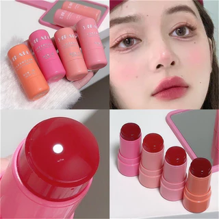 Jelly Blush Stick Rouge Cream Shimmer Brilhante Blush Lama Lama Monocromática Bochecha Labial Uso Duplo