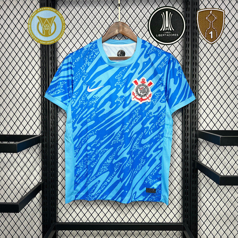 24-25 Colin Goleiro Goleiro Azul Camisa de Futebol