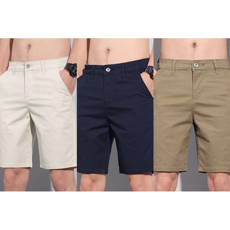 Kit 3 Bermuda Sarja Masculino Brim Short