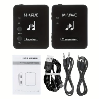 M-Vave Wp-10 2.4G Sistema Sem Fio Fone de Ouvido Bateria Recarregável Embutida Transmissor Receptor Peças de Gravação Estéreo
