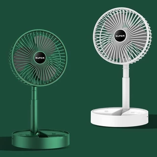 Ventilador Telescópico Dobrável Recarregável Bateria De Mini kipas Portátil Elétrico Pequeno De camping De Quarto Doméstico Com Suporte