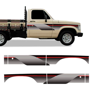 Faixa D20 D40 Deluxe 1993 1994 Vermelho Caçamba Carroceria Genérico em Oferta na Shopee