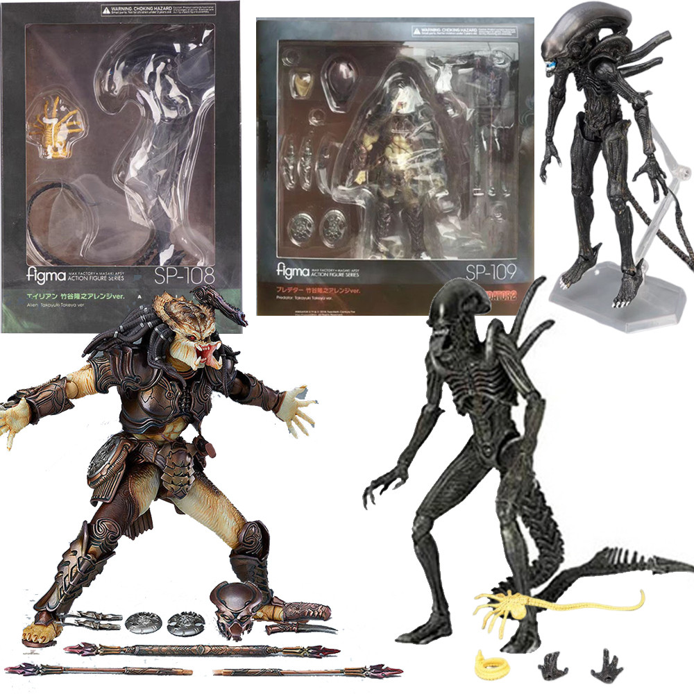 Alienígena vs . Figura De Ação Do Predador # figma SP-108 Mudança De ...