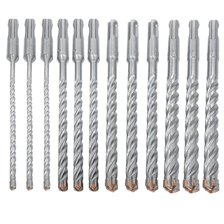 Kit Jogo De Brocas Sds Plus 4 A 10mm X 160mm Com 12 Peças