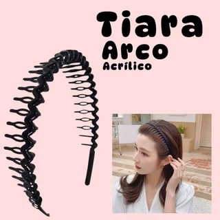 Tiara Arco Pente com Dentes Unisex Acrílico