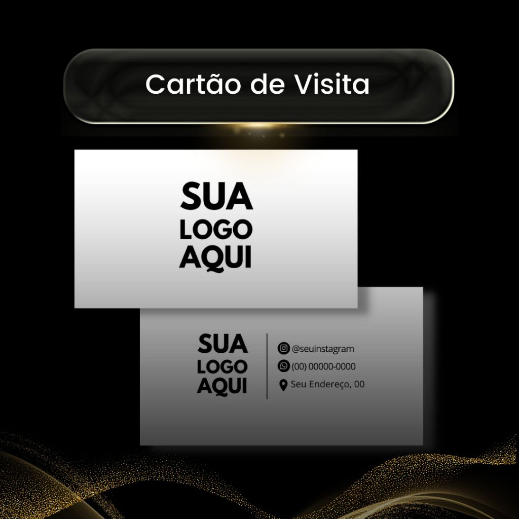 Cartão De Visita Para Lojas Empresas Cartãozinho Personalizado Com A ...