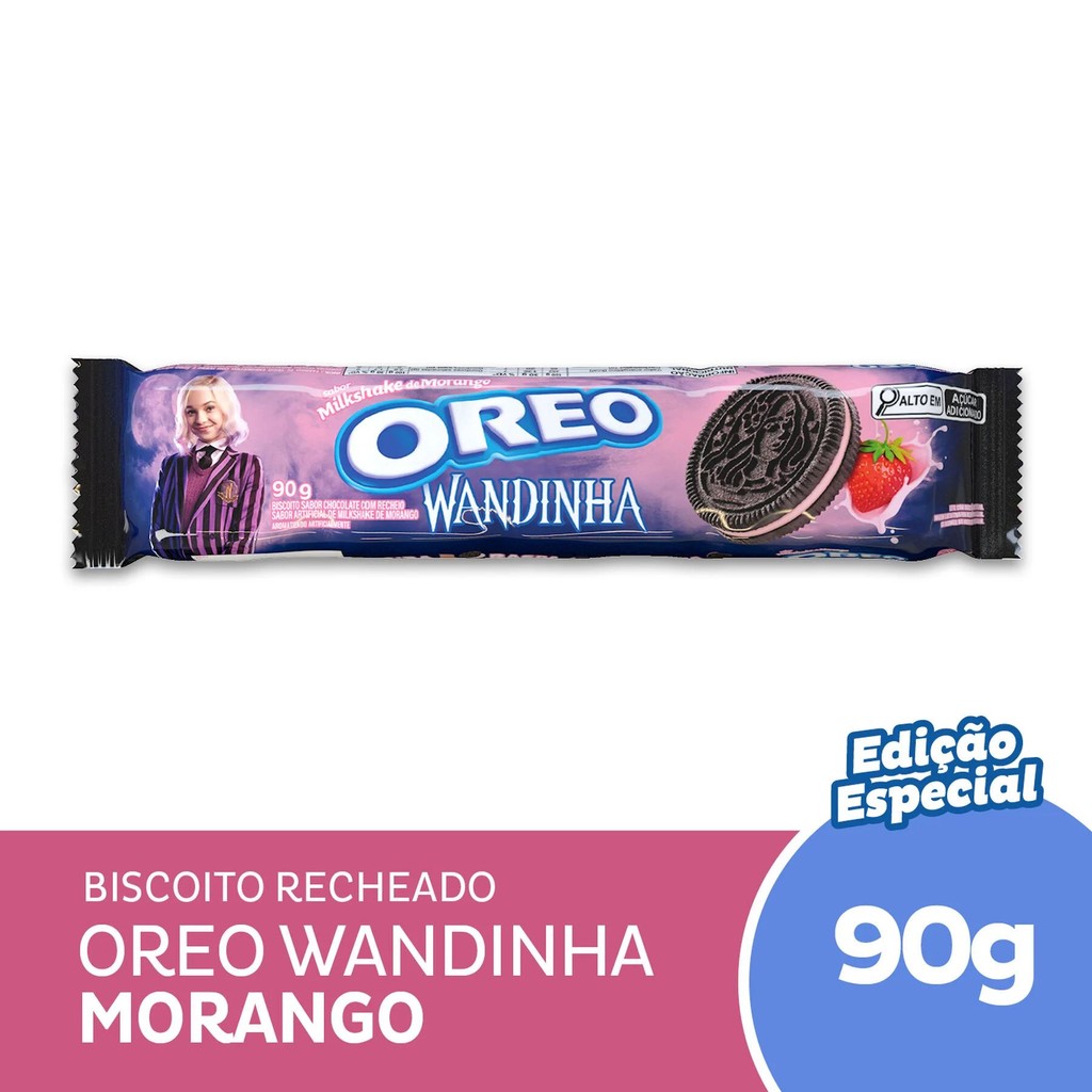 Biscoito Oreo Wandinha Milkshake De Morango 90gr
