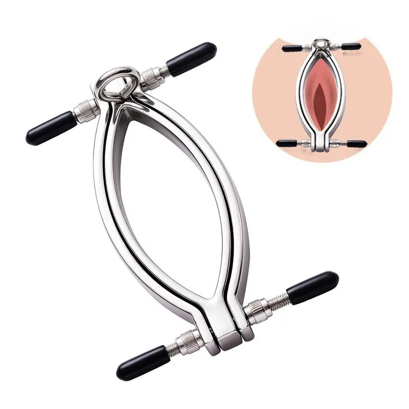 Bdsm Bondage Flertando Brinquedos Sexuais De Aço Inoxidável Ajustável Clitóris Labia Braçadeira Para Adultos Jogos Estimulador Abridor De Vagina
