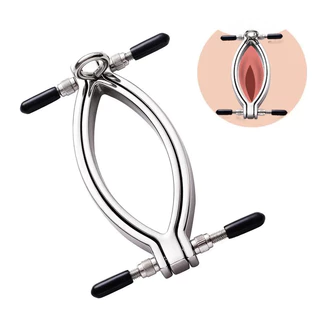 Bdsm Bondage Flertando Brinquedos Sexuais De Aço Inoxidável Ajustável Clitóris Labia Braçadeira Para Adultos Jogos Estimulador Abridor De Vagina