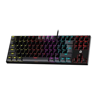 Teclado Mecanico Fantech Atom87 Sumi Edition, RGB, Switch Vermelho, Preto e Cinza, MK876V2-BK-RD