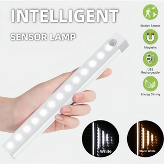 Sensor De Movimento Sem Fio Inteligente Luz De LED De Noite Para Armário De USB TYPE-C Recarregável