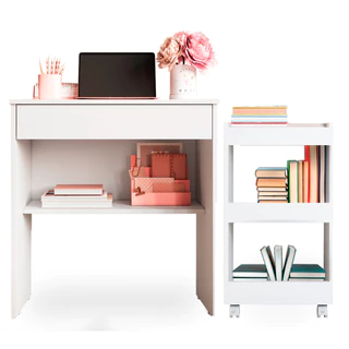 Kit Presente Mesa de Computador e Porta Livros Para Estudos