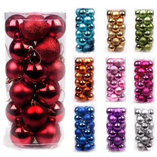 Kit 16 Bolas Bolinhas Decorativas Natalinas 2,5cm Bolas Mista Com Gliter Lisa Fosca Enfeite Pendente Decorativo Natalino