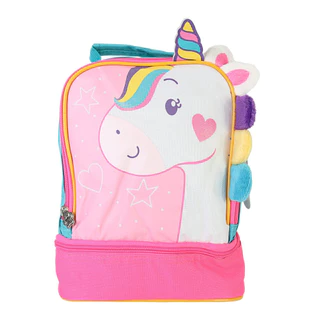 Mochila Lancheira Infantil Térmica Unicórnio Rosa Escolar Clio Pets Bebes Crianças Menina Passeios Viagens Creche Escola