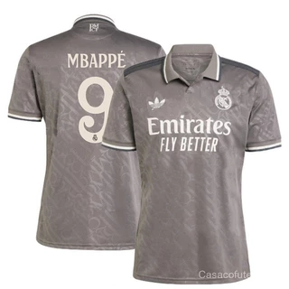 24/25 Real Madrid terceira versão masculino Fan Jersey alta qualidade futebol