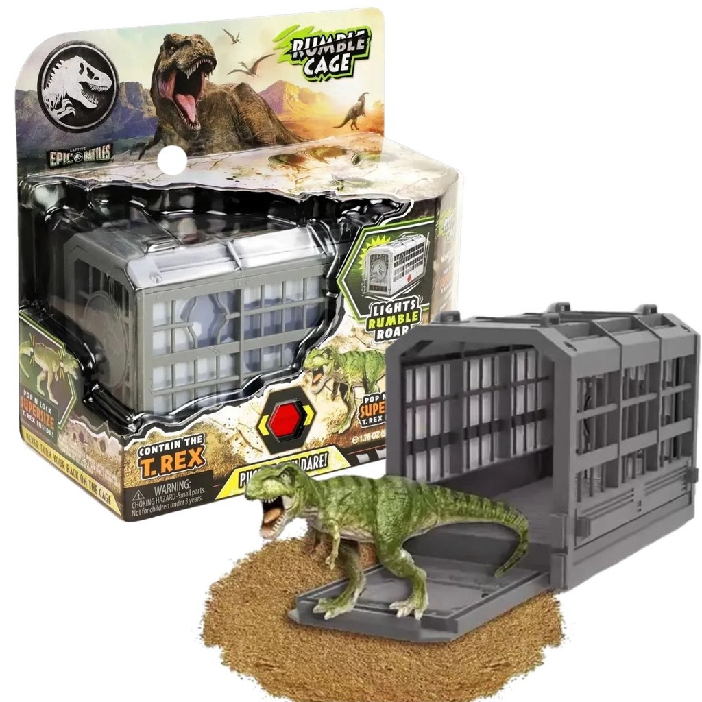 Jurassic World Jaula T-Rex Resgate Surpresa F02144 - Fun | Shopee