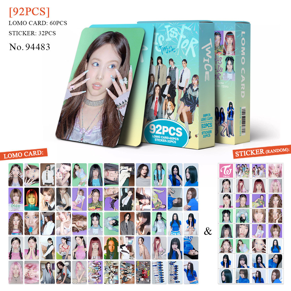92-96pcs/box TWICE Photocards With You-th Lomo Cards Stickers