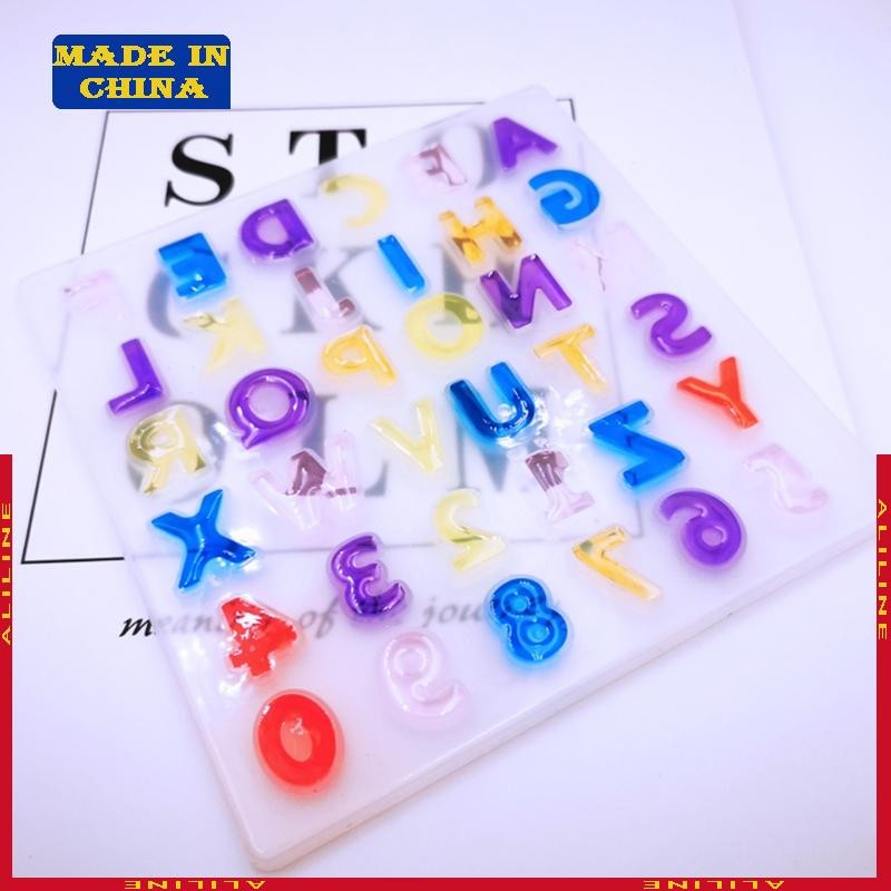 Set De 3 Moldes De Silicona Para Letras Y Números - Para Resina, Collares, Llaveros, Incluye A-Z Y 0-9