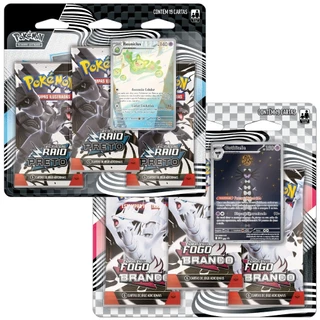 BLISTER TRIPLO RAIO PRETO FOGO BRANCO EV10.5 REUNICLUS GOTHITELLE COPAG POKÉMON TCG BOOSTER BLACK