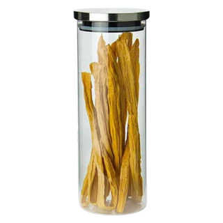 Pote De Vidro 1280ml Borossilicato Tampa Inox Hermético Porta Mantimentos e Condimentos