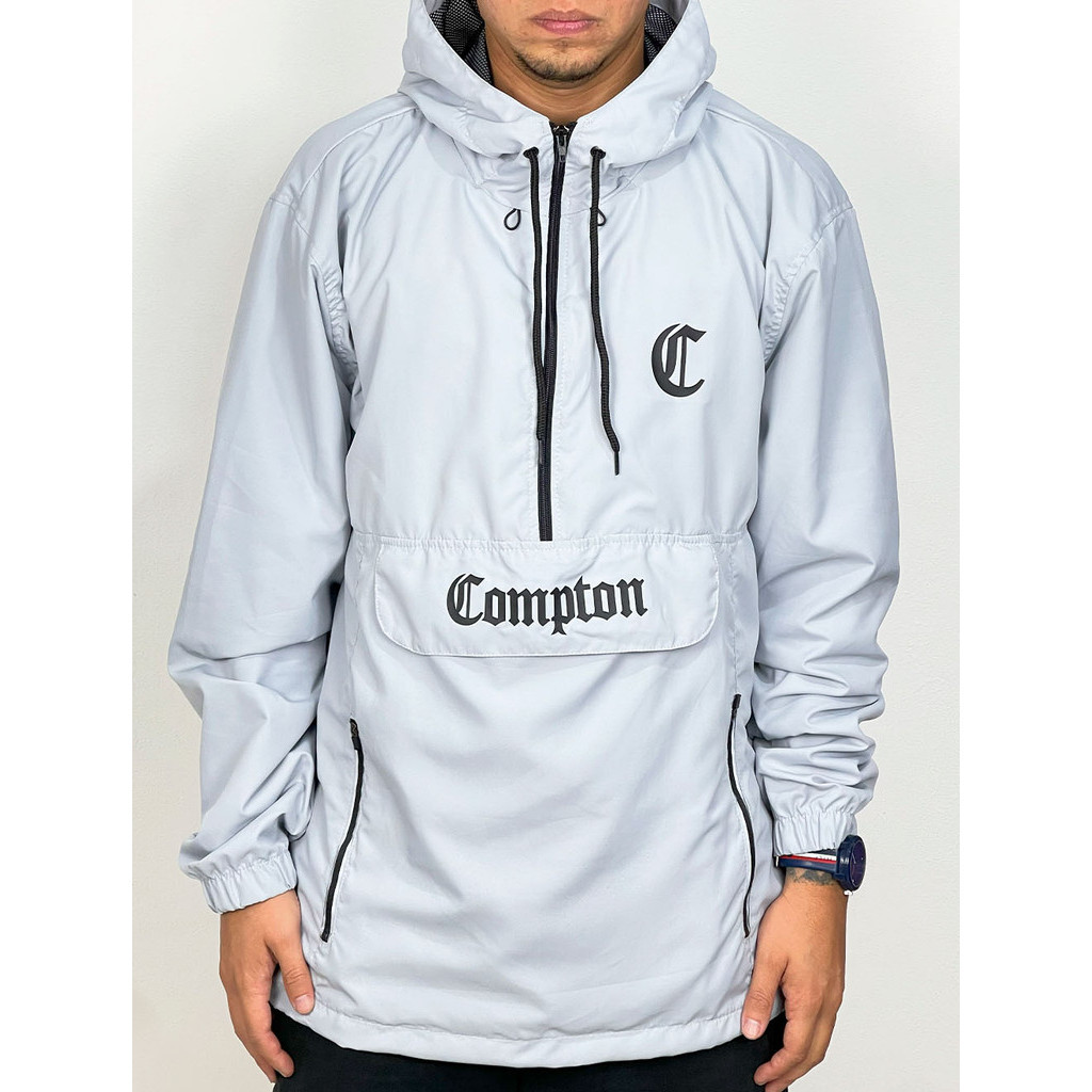 Jaqueta Corta Cento Compton Vira Bag Logo Refletivo - Cinza