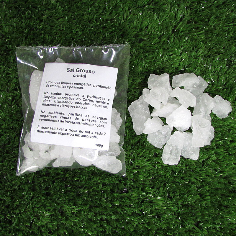 Sal Grosso em Cristal 100g - Limpeza Energética e Purificação | Shopee ...