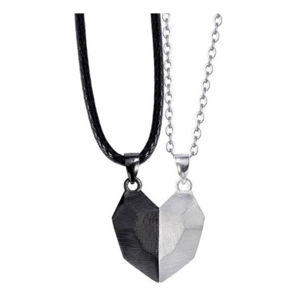 Colar Para Casal Magnético Duas Metades - Imãs Se Completam