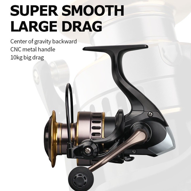 Novo Carretel De Pesca Estilo 70kg HE1000-7000 Metal De Alta Velocidade Max Drag 18 + 1BB 5.2 1 Fiação 10kg Em Água Salgada