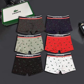 [3pcs+Box] Roupas íntimas masculinas Roupas íntimas masculinas Boxer Briefs Boxer Briefs Boxer Briefs Puro Algodão Roupas íntimas