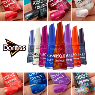 Risque Kit Esmaltes Doritos Nova Coleção Esmalte Risque 8 Cores