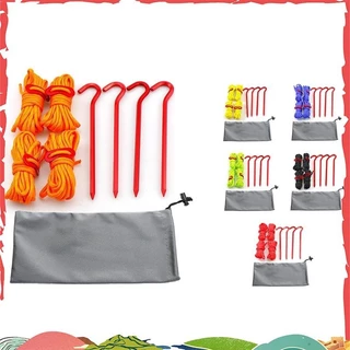 Acessórios Para Barracas De Acampamento Ao Ar Livre Conjunto De Cordas Reflexivas De 4mm Com Fivela De Corda De Vento De Duplo Olho ighaldjur1