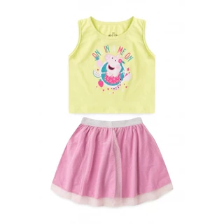 Conjunto Feminino Infantil Salada de Frutas - Peppa Pig