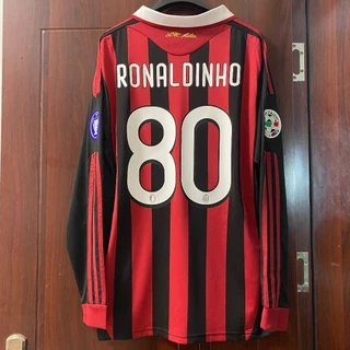 2009-2010 Casa Retro longa mancha camisa Futebol Caminho Equipe Uniforme Retro Jersey camisa 9HTH
