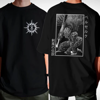 Camisa Camiseta Algodao Anime Berserk Marca Sacrificio Guts Frente E Costas Granfina Shops Garanta a Já a Sua Envio Já!