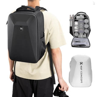 K & F CONCEPT Mochila Multifuncional Para Câmera Dura DSLR 22L De Grande Capacidade À Prova D'água Com Compartimento Laptop De 15,6 Polegadas Capa De Chuva Mulheres