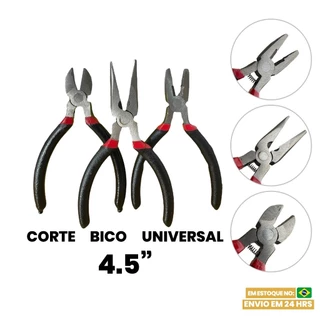 Kit com 3 Alicates p/ Bijuteria e Artesanato - 4,5" pol. PRONTA ENTREGA