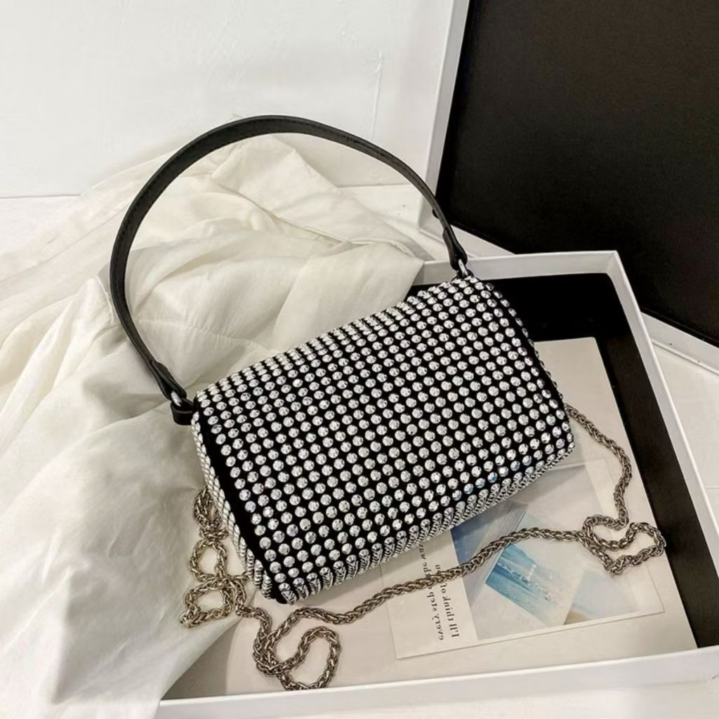 Bolsa de designer de moda para festa de luxo cravejada su