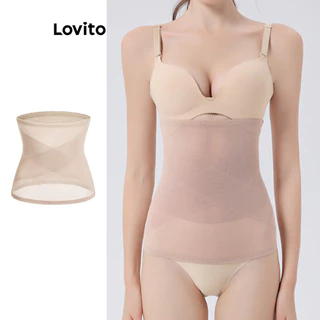 Lovito Kimono casual simples para mulheres LNE75397