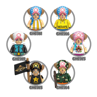 One Piece Building GOLD Chopper Blocks Figuras Wano Country Toy Minifiguras Dressrosa