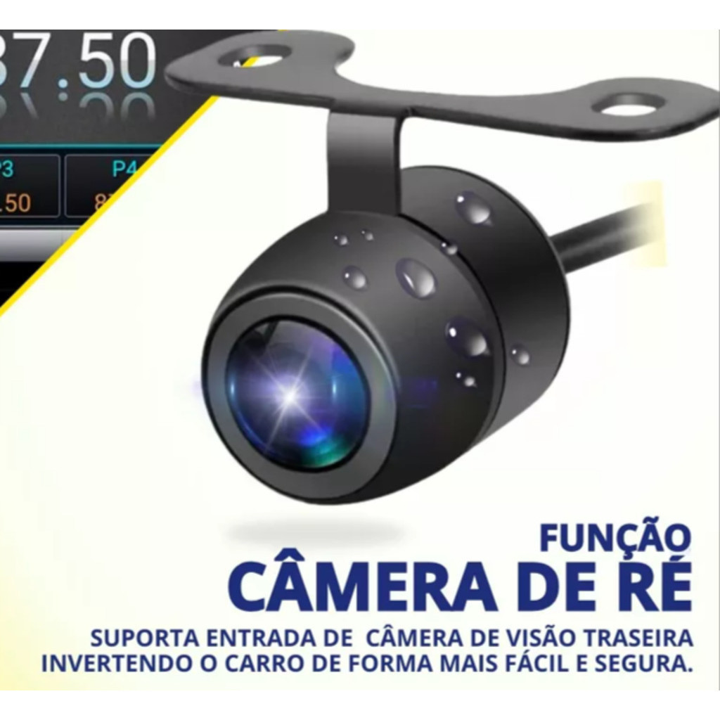 Multimídia Universal 1din Android 13 9p Giratória Carplay 2GB DDR4