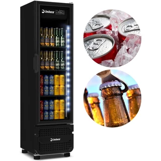 Cervejeira Full Black LED 229 Litros Porta De Vidro CCV144 Frost Free Imbera