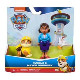 3 Bonecos Rubble, Goodway e Galinha - Patrulha Canina